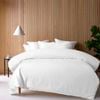 Accessorize Bedroom Collection Bamboo Cotton Double Stitch Quilt Cover Set White
