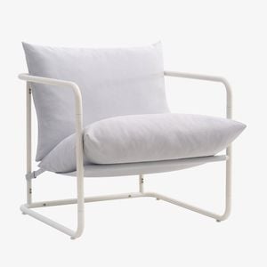 Zinus Outdoor Chair Stainless Steel Water Resistant Grey