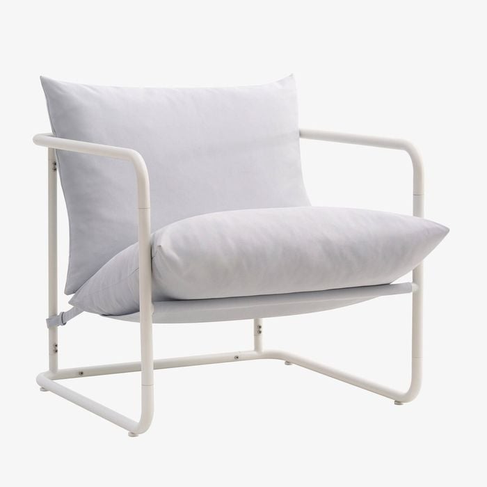 Zinus Outdoor Chair Stainless Steel Water Resistant Grey