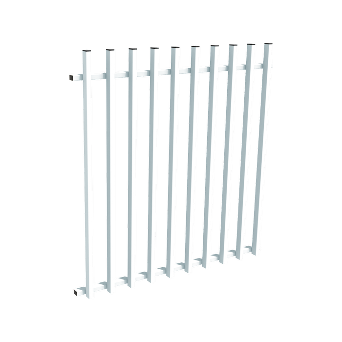 ProtectorAl 0350 - 1200 x 1200mm Pearl White Aluminium Pool Fence Panel Batten