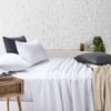 Amsons Sheet Set - King Fitted & Flat Sheet With Pillowcases - White