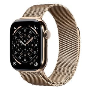 Apple Watch Series 11 GPS + Cellular 46mm Gold Titanium Case w/ Gold Milanese Loop (M/L)