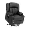 Oikiture Recliner Chair Electric Lift Massage Armchair With 2 Charge Ports Black