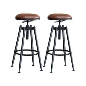 2x Levede Rustic Industrial Bar Stool Kitchen Stool Barstool Swivel Dining Chair