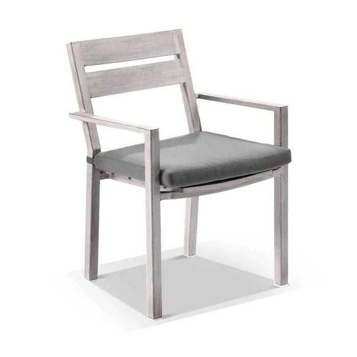 Outdoor Aged Teak Look Tahitian Aluminium Dining Chair
