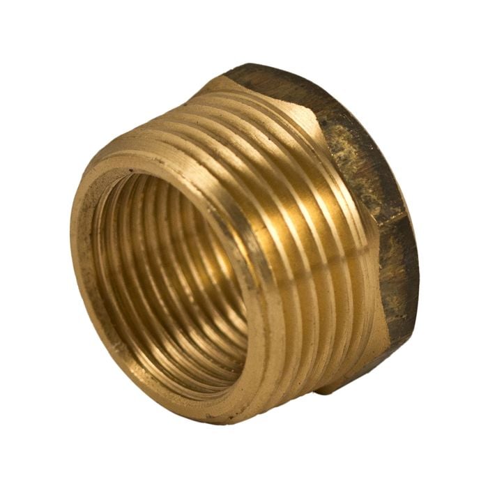 Brasshards 25 x 20mm Brass Threaded Hex Reducing Bush