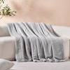 Serene Hudson Fleece And Sherpa Reverse Throw Blanket Grey 130x170cm