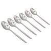 Argon Tableware Economy Silver Teaspoons - 6x Durable Rust Resistant Stainless Steel Finish Dishwasher Safe Flatware Set