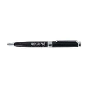 Bridgewater Pen Company Dad Sentiment Writing Ballpen Black Silver Engraved