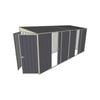 Build-a-Shed 1.5 x 4.5 x 2m Dual Single Sliding Side Door Skillion Shed - Grey