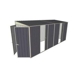 Build-a-Shed 1.5 x 4.5 x 2m Dual Single Sliding Side Door Skillion Shed - Grey