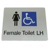 Bradley Braille Disabled Female Toilet LH Sign 975-FDT-LH-S