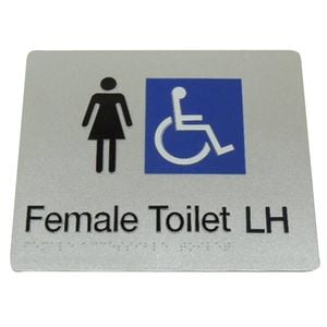 Bradley Braille Disabled Female Toilet LH Sign