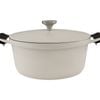 Maxwell Williams Cast Lite Non Stick Casserole Ecru 28cm Lightweight Cookware