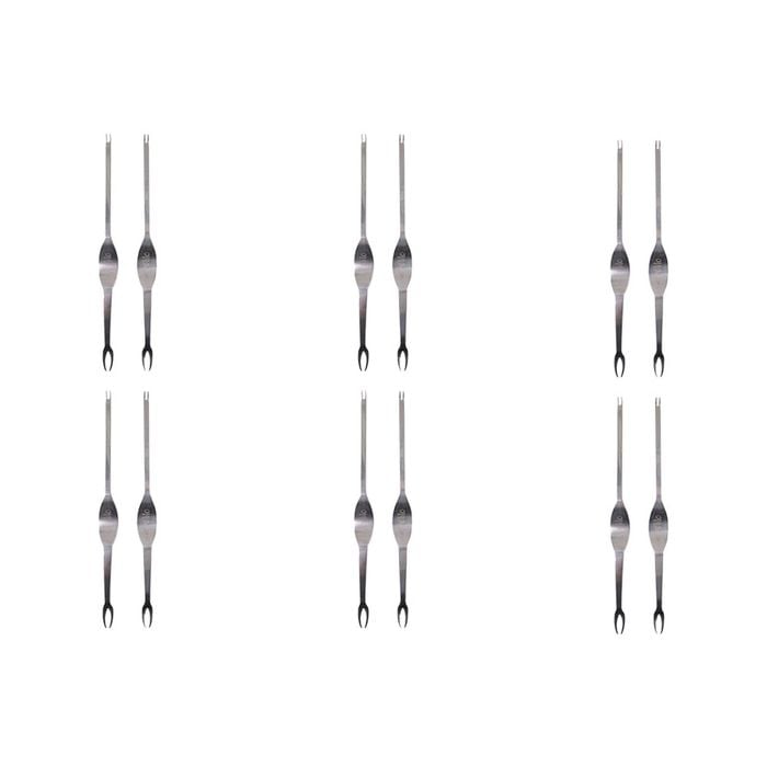 6x 2pc Appetito Stainless Steel Seafood Forks Home Kitchen Cooking