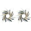 2x Candle Wreath Ring 30cm Plastic Hamptons Table Centerpiece Home Decor Display