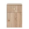 European Cabinetry Natural Oak Slim Round Brass Porto Bedside Table