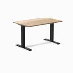Desky Fixed Height White Ash Hardwood Desk 1200x750mm Matte Black Leg