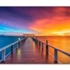 Landscape Of Wooded Bridge  Print 100% Australian Made 75 x 50cm  (Stretched)