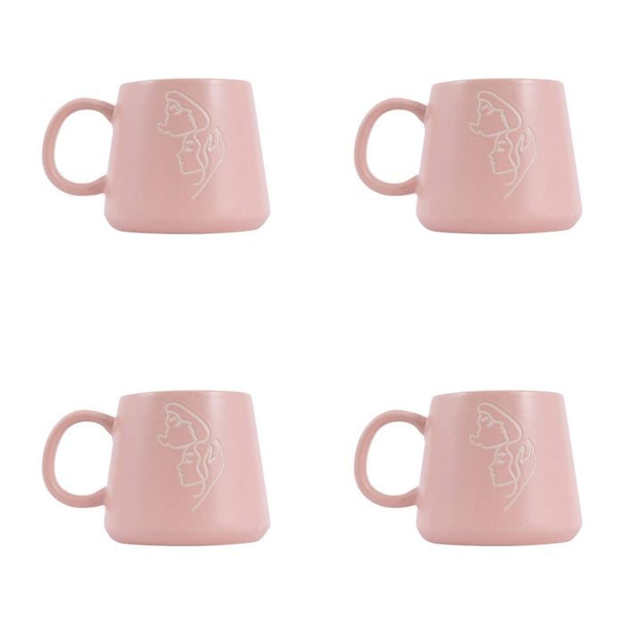 4PK Splosh Heartfelt Daughter 440ml Stoneware Mug Coffee/Tea Cup - Pink