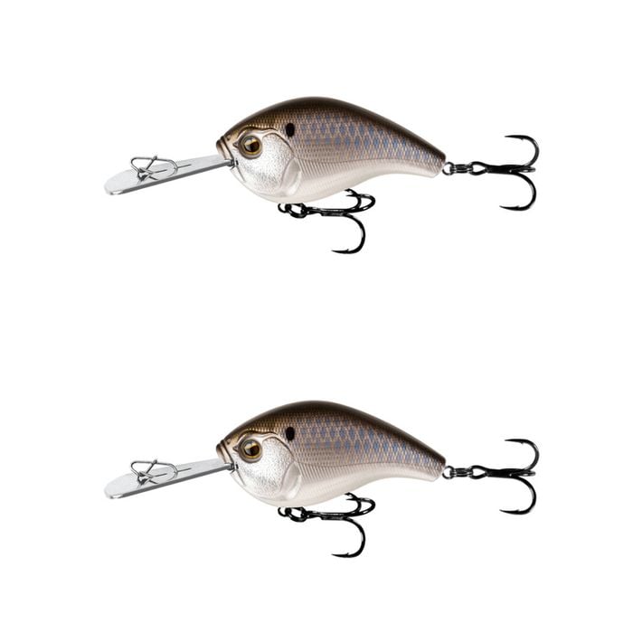 2x 13 Fishing 60mm Jabber Jaw Deep Crankbait Fishing Lures - Black Back Shad
