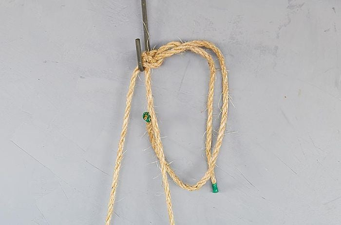 Rope thread through hook