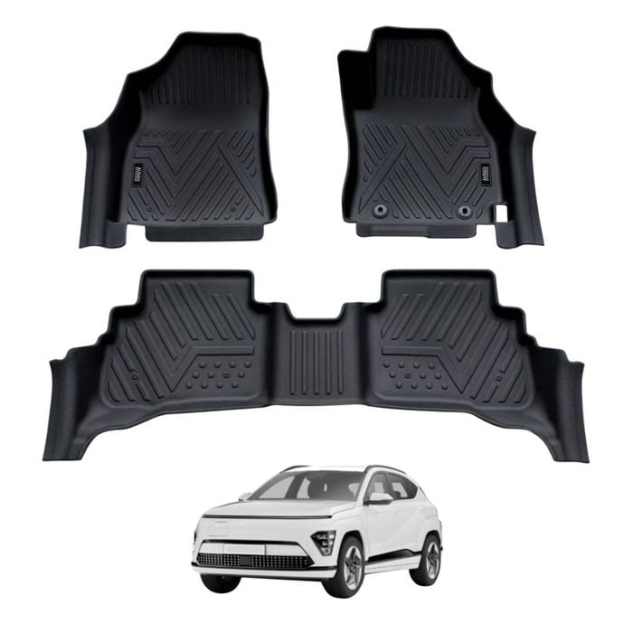 AUSGO Car Floor Mats for Hyundai Kona Hybrid SX2 Series 2023-Onwards All-Weather Floor Liners