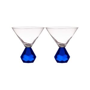 Tempa Zhara Set of 2 Martini Glasses Sapphire