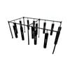Smai 14 Station Boxing Bag Rack Pack - Option B: Frame + Punching Bags - Black