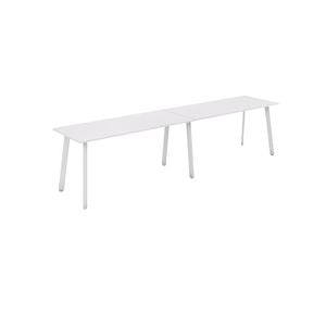 Olg Flare Bar Leaner 4 Leg White Frame White Top L2400mm X W1200mm