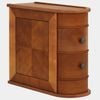 Oakory 60cm Solid Wood Side Table With Two Drawers And Walnut Finish