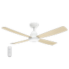 Combat 48" (1220mm) DC Ceiling Fan with LED Light and Remote Control | White / Oak
