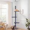 BEASTIE Floor to Ceiling Cat Tree Scratching Post Grey 230-286cm