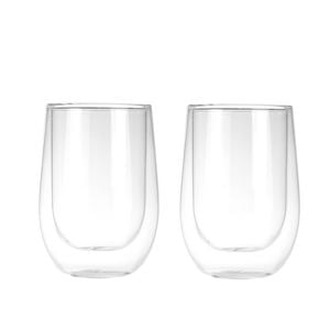 Sherwood Home Double Wall Coffee Glass Set Of 2 X 290ml Cups