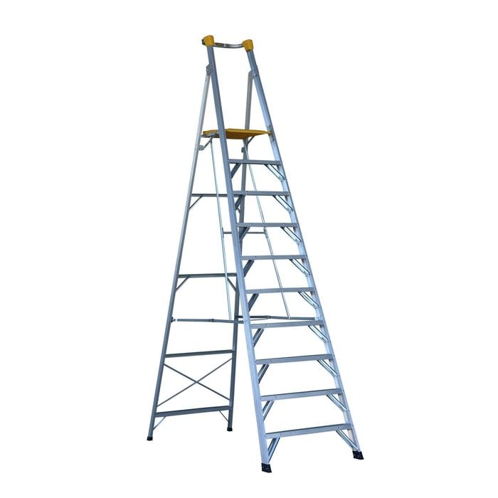 Gorilla 180kg Heavy Duty 3.0m Aluminium Platform Ladder