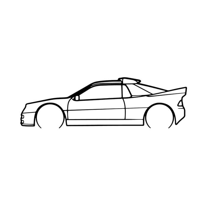 Ignite Laser Ford 1986 RS200 Silhouette Metal Wall Art Rustic Metal 15.7inch/40cm