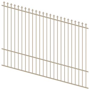 ProtectorAl 1201-2400W x 1800H Paperbark Spear Top Pool Fence Panel Raked Up to 15º