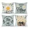 Catzon 4 Pcs Sunflower Throw Pillow Covers Summer Porch Home Decor 50X50cm-Set 1