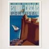 Galrie Estoril Cascais Vintage Travel Poster Captivating Coastal Artwork from Portugal, White Frame, A0 84 x 119cm (33 x 47inch)
