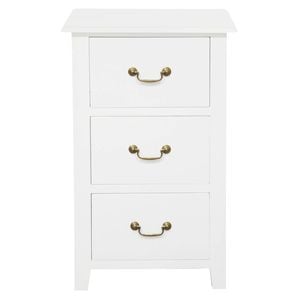 Centrum Furniture Tasmania 3 Drawer Lamp Table - White