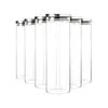 Argon Tableware Glass Storage Jars with Metal Lids - 2 Litre - Pack of 6