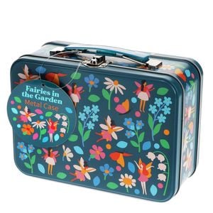 Rex London Kids Metal Tin Case w/ Handle 19cm Fairies In The Garden 3y+