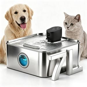 Advwin Automatic Cat Water Fountain 7L Dog Cat Stainless Steel Feeder Bowl Dispenser