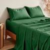 Serene 400tc Bamboo Cotton Sateen Sheet Set Eden Green - King Single Bed