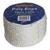 Syneco 10mm x 50m White Polypropylene Rope