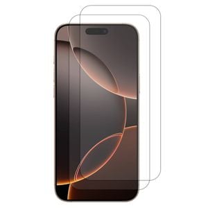 2 Pack MEZON iPhone 16 Pro (6.3") Clear Tempered Glass Screen Protectors