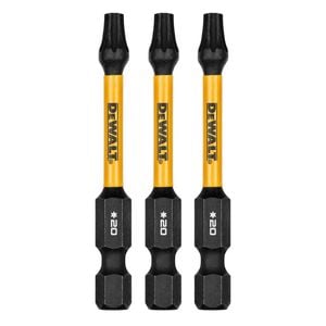 DeWALT FLEXTORQ 57mm TX20 Screwdriver Bit DWAF2TX20IR3 - 3 Pack