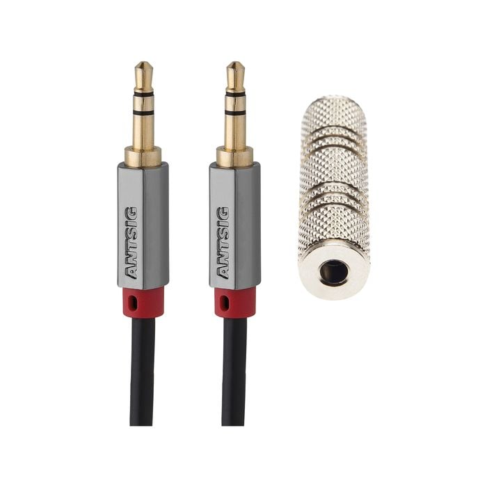 Antsig 3m 3.5mm Shielded Zinc Alloy Connectors with Joiner