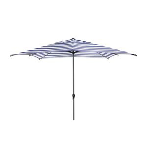 Coolaroo 2.7m Square Navy & White Avoca Market Umbrella