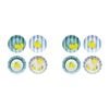 2x 4pc Porto Porcelain Limone Round Kitchen Side Plates 20cm Assorted Designs